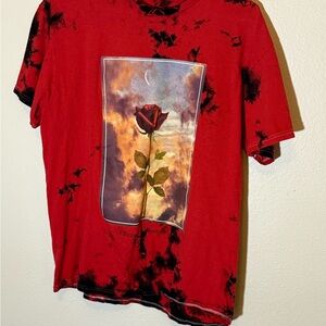 Rue21 Red and Black Rose Graphic Tee